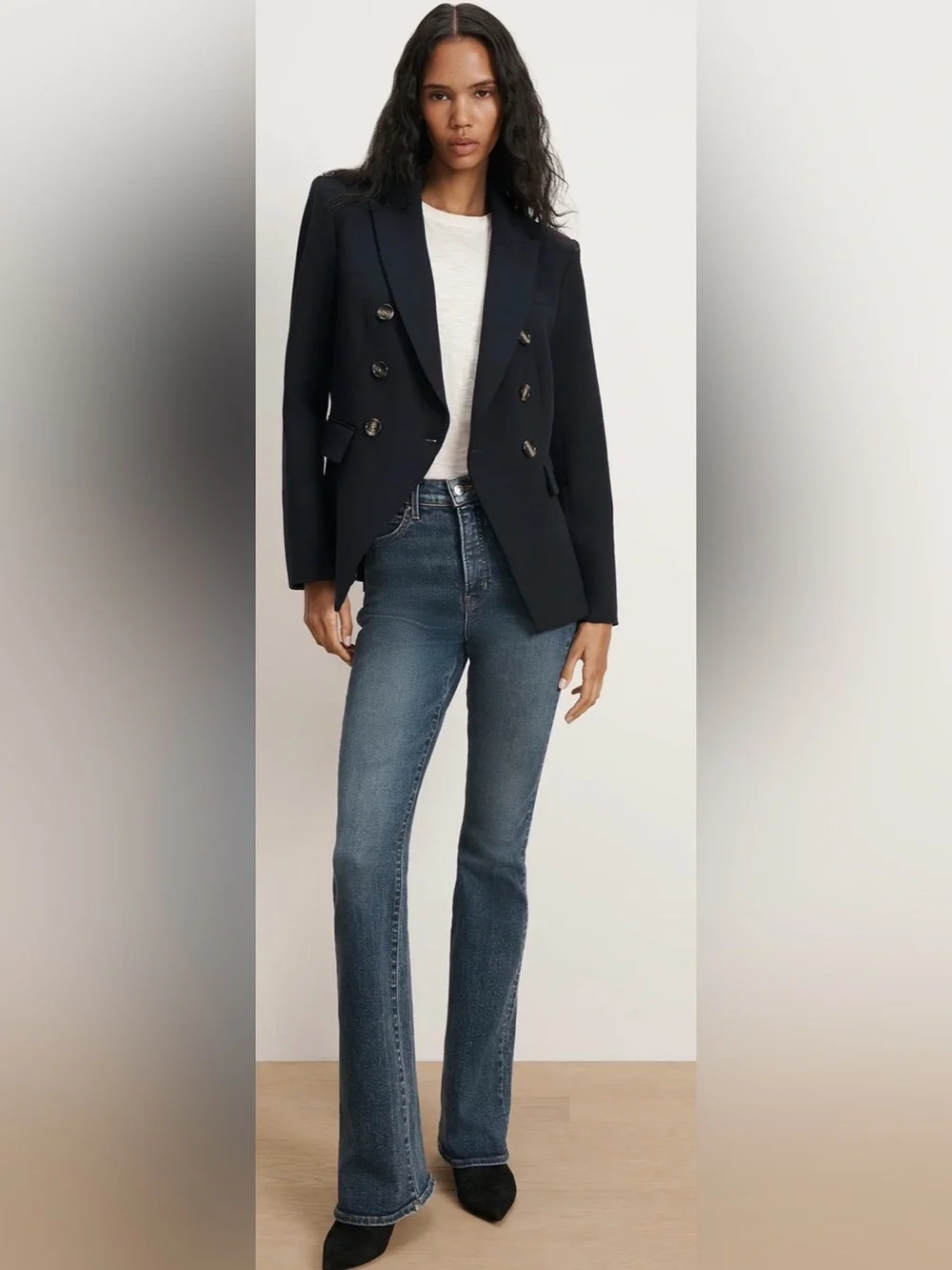 Veronica Beard NWT Miller Dickey Jacket Navy Double-Breasted Blazer Size 8